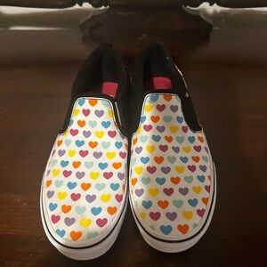 Vans Colorful Heart Pattern Kids Slip-On Shoes